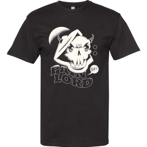 Pain Lord Black T-Shirt featuring a skull design, made from 100% soft spun cotton for comfort and durability.